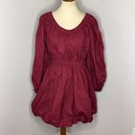 Ulla Johnson  Martine Long Puff Sleeve in Bordeaux‎ Photo 3