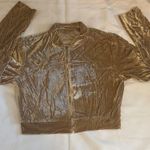 None Shimmering Gold Velour Tracksuit Women Size 2XL NWOT Photo 1