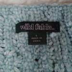 Wild Fable Size Large L Light Blue Fringe Cropped Crop Sweater Long Sleeve Sweat Photo 6