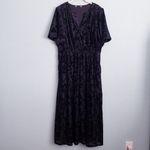 Baltic Born  Bronwyn Black Floral Velvet Midi Dress Photo 2