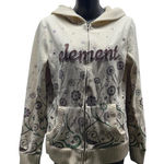 Element Y2K Floral zip up hoodie Purple Size L Photo 0