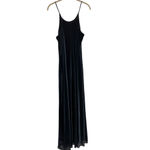 Vintage 90s Y2k Maxi Dress Jump Apparel Slinky Sparkly Metallic Black Blue Small Photo 4