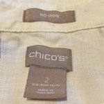 Chico's Chico’s Linen Sleeveless AMAZING Black Letters White Tunic Top Size LARGE Photo 2