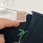 Bechamel Medium Black Animal Embroidered Button Down Short Sleeve Cardigan Photo 8