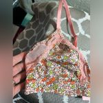 Aerie bra- pink tiny flower, size LG, pink with lots of lace and colors Photo 3