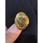 St. John Santana Knit Sweater Blazer Black Gold S Buttons Collared Quiet Luxury Photo 2