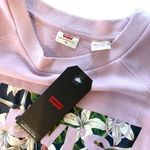 Levi's Levi’s Logo Leaf Print Light Lavender Purple Crew Neck Pullover Sweatshirt Photo 3