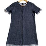 Urban Outfitters BDG  Chambray Blue Sweatshirt Raw Hem Dress Size Small Photo 0