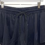 Trendy Womens Drawstring Elastic Waist Flowy Athletic Shorts Black Size XL Photo 1