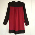 BCBGMAXAZRIA  Merlot and Black Colorblock Long Sleeve Giada Dress Size XS Photo 2