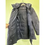 Uniqlo  Women’s Down Puffer Coat Sz S Blue Goose Feather Mockneck Packable Hood‌‌ Photo 3