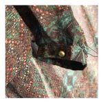 ZARA Basic Boho Sheer Blouse Self-Tie Neck Multicolor Long Sleeve Small Photo 11