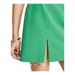 Miss Selfridge  Slit Hem Mini Skirt Bright‎ Green A-Line Women Size 6 Photo 2