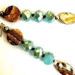 Lucky Brand  grey tassel Jasper long pendant arch necklace Photo 8