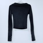 We The Free Free People  Washed Gray Long Sleeves Ribbed Gigi Top Size Small Photo 6