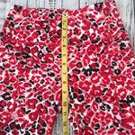 Bebe Red Pink Black and White Floral Capri. Size Medium. EUC Photo 2