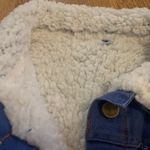 Sherpa Lined Denim Jacket Size S Blue Photo 10