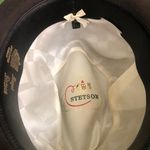 Royal John B Stetson Casino Gambler Panama Fedora Felt Wool Hat Cap Boater Vintage Sz 7 1/4 Brown Striped Photo 5