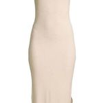 We Wore What Tan Ribbed Sleeveless Tank Midi T Shirt Dress Casual Small S Photo 0