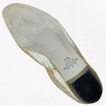 60s Vintage Metallic Gold Rhinestone Embellished USA Made Ballet Slipper Size 8 Photo 6