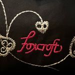 Foxcroft  black embroidered hearts blouse Photo 3