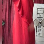 Nine & Co. 9 & Co Dress sheath Ruffle heel red size 6 Sleeveless Casual Career Formal Photo 1