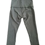 Lululemon  Womens Cropped Capri Leggings Dark Gray Black Logo 6 Photo 0