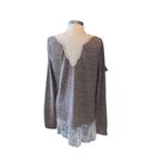 Andree by Unit blouse lace skirted & lace backing long sleeve pullover Sz large Photo 1