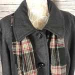 London Fog long charcoal gray over coat fall winter with scarf size 22 W Photo 3