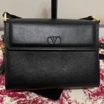 Valentino Garavani  Black Crossbody Bag with Gold Accents Photo 2