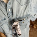 Levi's Levi’s shirt jacket woman’s blue standard short sleeve shirt Sz Med Photo 51