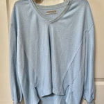 Urban Outfitters  blue V-neck cozy top Photo 0