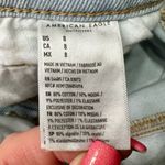 American Eagle  Mom Short Distressed Destroyed Stretch High Rise Light Blue 8 Photo 8