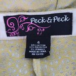 Peck & Peck Yellow Dress Pants with Metallic Accents Size 4 Yellow Slim Leg Pant Photo 5