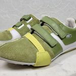Lacoste Womens Vito Driving Shoe 9 Green White Leather Suede Hook & Loop Sneaker Photo 1