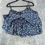 Nine Britton Smocked Tank Top XXL Plus Babydoll Adjustable Straps BEACHY Cottage Ruffle Boho Photo 6