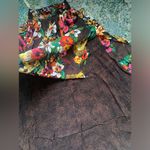 carole little Vintage layered jungle print floral full maxi skirt, size 6 Photo 2