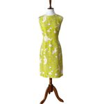 Vintage Womens Green Cocktail Dress 12 Semi Formal Retro Silk 60s Classic Y2K Photo 3