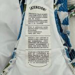 Farm Rio NEW  Swimsuit One Piece High Neck Cutout Floral Blue Geometric Size XL Photo 8