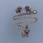 NEW puppy dog earrings & matching dog necklace Photo 1
