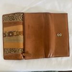 Fossil Forrest Fairy Boho  Tan Brown Patchwork Suede Leather Envelope Wallet Photo 5