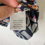 Vera Bradley Navy Floral Stripe Sleeveless Lounge Pajama Tank Size Medium Photo 3