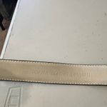 Amanda Smith Vintage 90s Blue Genuine Leather Golden Buckle Belt Size Large Photo 6