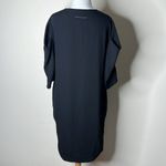 MM6 Maison Margiela Black Pucker 3/4 Sleeve Midi Dress Size 2 Photo 5