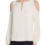 Cooper and Ella  Gray Cold Shoulder Strappy Keyhole Leslie Blouse Womens Size Small Photo 0