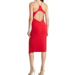 Lulus  Get the Party Going Cocktail Bodycon Midi Dress Red Women's Size Large NWT Photo 1