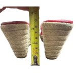 Valentino Garavani Valentino Mena Bow Hot Pink Patent Leather Wedge Espadrille Slide Sandal sz 38 ( Photo 6