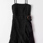 American Eagle AEO  Black Wrap Front Cami Dress Size Large NEW Photo 9