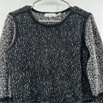 Calvin Klein  Black & White Colorblock Long Sleeve‎ Pullover Sweater Sz M Photo 3