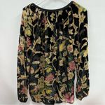 Black Rainn  large floral velvet burnout peasant top Photo 1